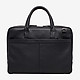 Классическая деловая сумка из натуральной кожи в черном цвете  LAKESTONE