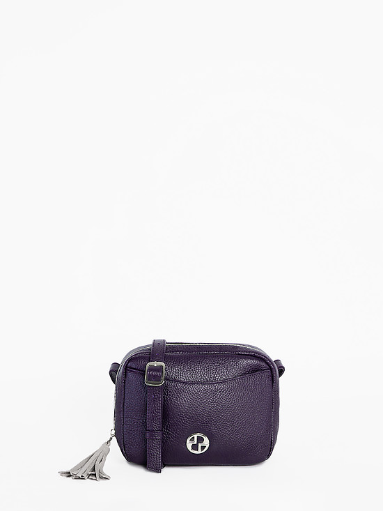 Небольшая фиолетовая сумочка через плечо из натуральной кожи  Holy monday