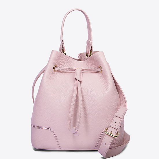 Бледно-розовая кожаная сумочка-торба Stacy небольшого размера  Furla