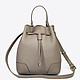 Серая кожаная сумочка-торба Stacy небольшого размера  Furla