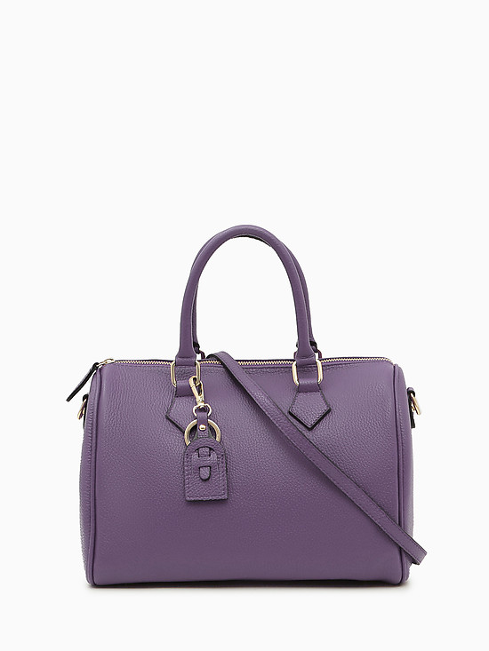 Фиолетовая кожаная сумка-тоут - баулет  Folle