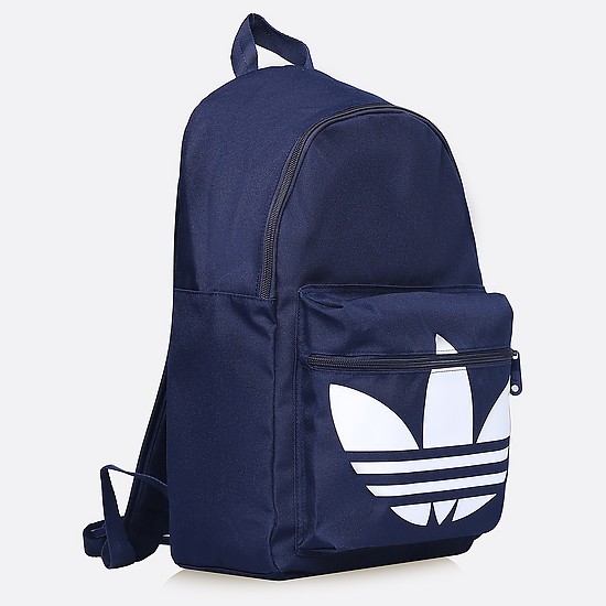 Функциональный синий рюкзак с фирменным белым принтом  Adidas