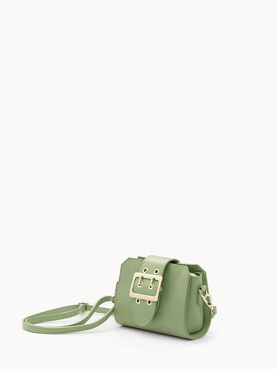 Бледно-зеленая сумочка кросс-боди из натуральной кожи  BE NICE