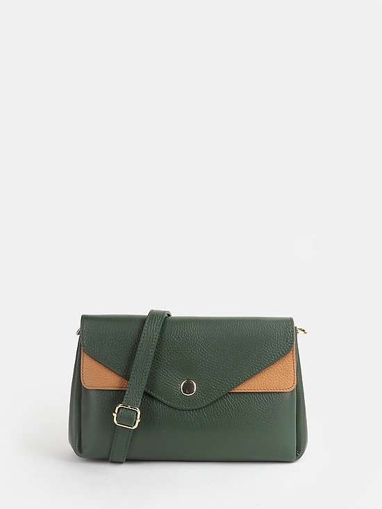 Повседневная сумка  кросс-боди из зеленой кожи со съемным ремешком  BE NICE