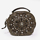 Круглая сумочка в винтажном стиле из мягкой натуральной кожи с декором  Campomaggi
