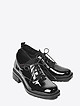 Классические черные ботинки в мужском стиле из натуральной лаковой кожи  Wonders