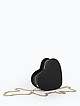 Черная сумочка кросс-боди из плотной кожи в форме сердца  BE NICE