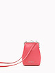 Ярко-розовая сумочка кросс-боди из мягкой кожи на фермуаре  BE NICE