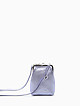 Микро-сумочка кросс-боди из мягкой металлизированной кожи фиолетового оттенка  BE NICE