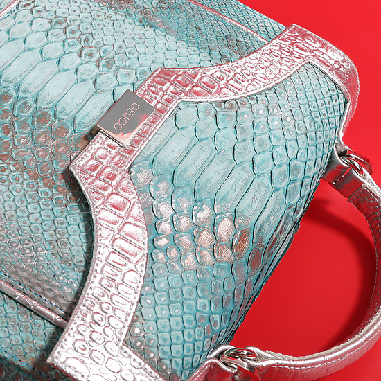 Классические сумки Geuco Crystal new color silver 1 python