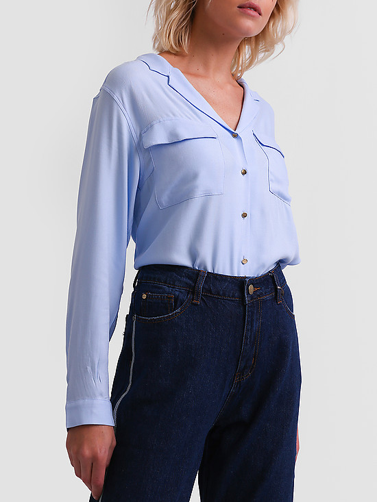 Блузы и рубашки Вилатэ D29-643 light blue
