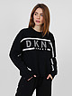 Черная свободная толстовка с логотипом  DKNY