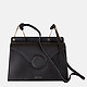 Черная кожаная сумка Phoebe небольшого размера с витыми ручками  Danse Lente