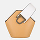 Кожаная ромбовидная сумка Johnny небольшого размера в песочном оттенке  Danse Lente