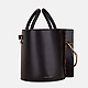 Черная кожаная сумка-ведро Bobbi небольшого размера  Danse Lente