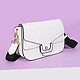 Белая сумка на плечо с декоративной пряжкой Ambrine graphic  Coccinelle