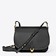 Черная кожаная сумка через плечо Fauve Smooth среднего размера  Coccinelle