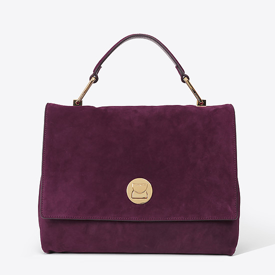 Фиолетовая замшевая сумка Liya Suede среднего размера  Coccinelle