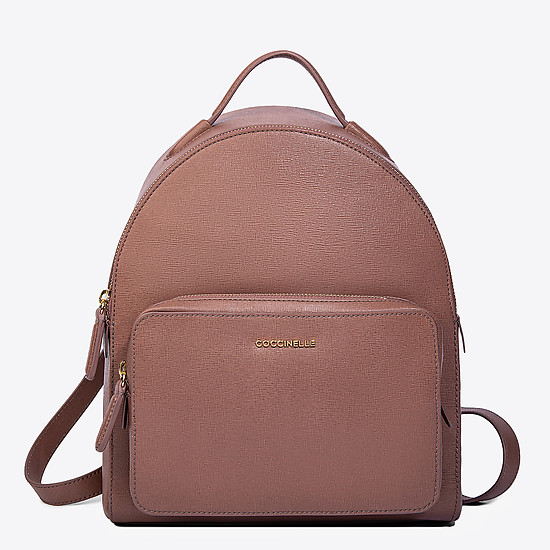 Кожаный рюкзак Clementine цвета пыльной розы среднего размера  Coccinelle