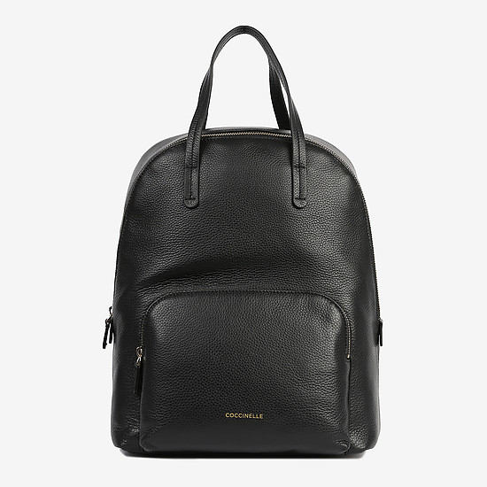 Стильный городской рюкзак Dione из мягкой кожи черного цвета  Coccinelle