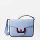 Небольшая базовая сумка кросс-боди Ambrine Cross из голубой кожи  Coccinelle