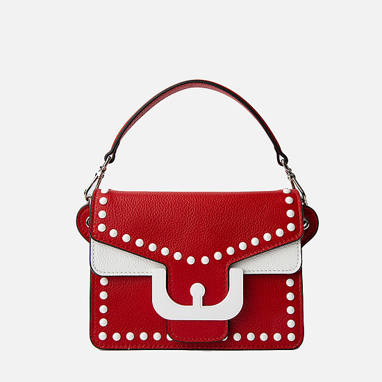 Красная мини-сумочка в стиле ретро Ambrine Mini из плотной кожи  Coccinelle