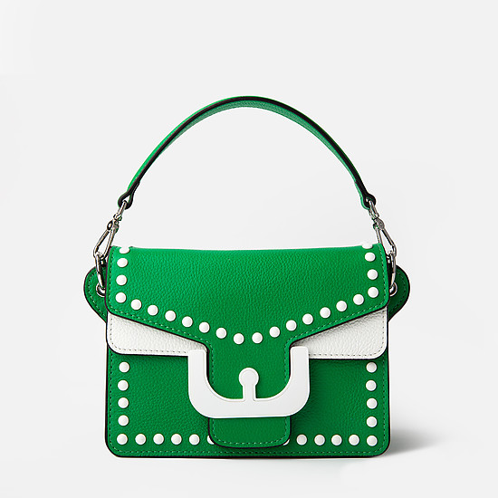 Зеленая мини-сумочка в стиле ретро Ambrine Mini из плотной кожи  Coccinelle