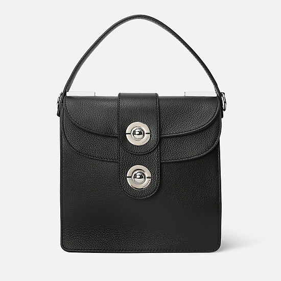 Черная кожаная сумочка Leila небольшого размера  Coccinelle