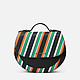 Миниатюрная кожаная сумочка-кросс-боди Mini Bag с ярким полосатым принтом  Coccinelle