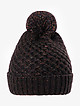 Женская темно-коричневая шапка с помпоном  Coccinelle