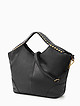 Черная кожаная сумка-тоут в винтажном стиле  Folle