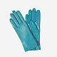 Кожаные перчатки в ярко-голубом оттенке  Eleganzza
