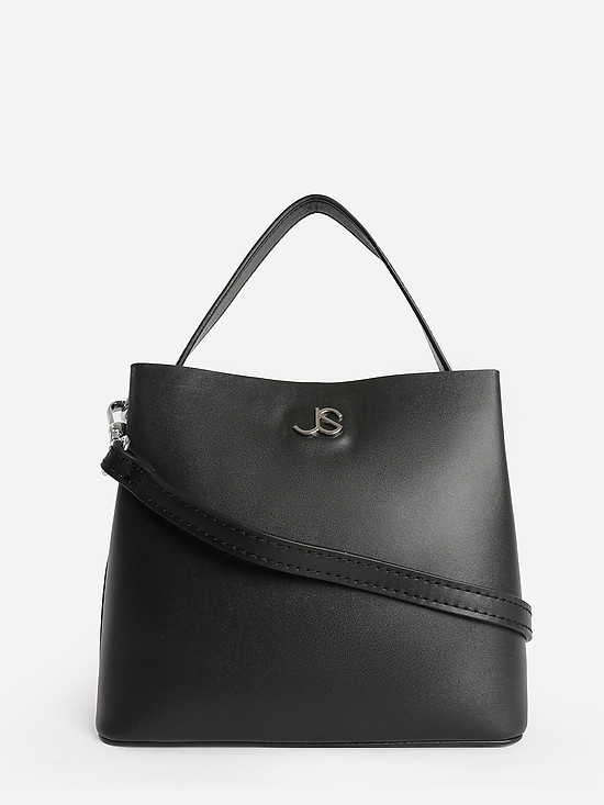 Небольшая черная сумка-хобо из гладкой кожи  Jane's Story