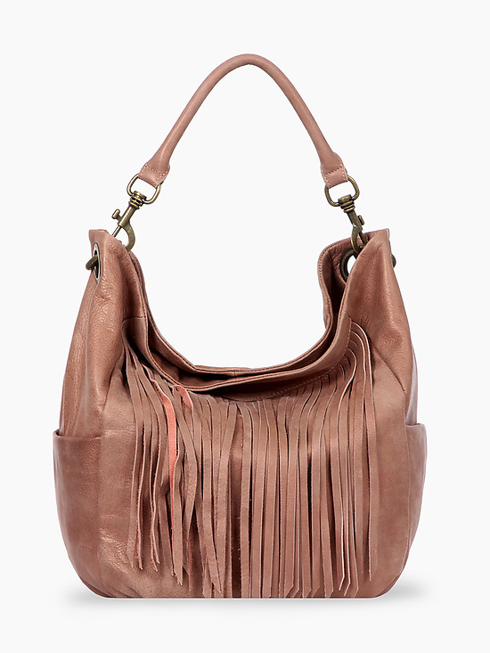 Вместительная сумка-мешок из натуральной кожи в стиле бохо  Liebeskind Berlin