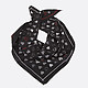 Шелковый платок Moschino в черном цвете с принтом в виде сердец  Moschino