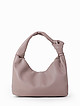 Мягкая сумка на плечо из пыльно-розовой кожи  BE NICE