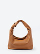 Мягкая сумка на плечо из карамельно-коричневой кожи  BE NICE