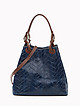 Синяя плетеная сумка-тоут из мягкой кожи с винтажным эффектом  Folle