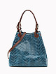 Голубая плетеная сумка-тоут из мягкой кожи с винтажным эффектом  Folle