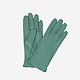 Мятно-бирюзовые перчатки из натуральной кожи  Eleganzza