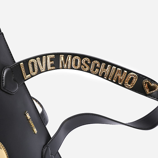 Классические сумки Love Moschino JC4037PP14LD2 black gold heart