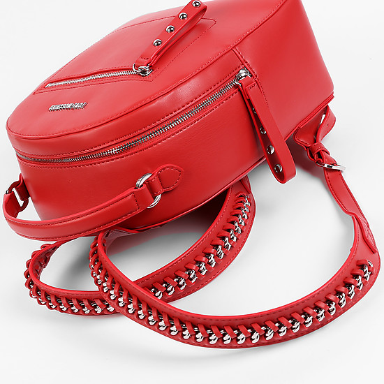 Красный рюкзак из эко-кожи  Love Moschino