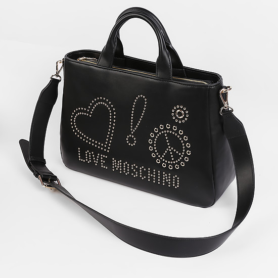 Сумка-портфель с заклепками  Love Moschino