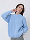 Небесно-голубой свитер оверсайз из полушерсти мериноса  Aim Clothing