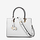 Маленькая кожаная сумочка с брелоком в светло-сером оттенке  Labbra