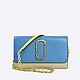 Кожаная сумочка-кошелек на цепочке в стиле колор-блок  Marc Jacobs