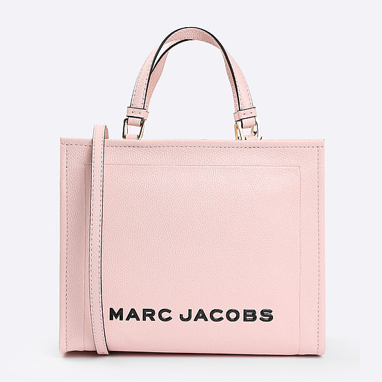 Розовая сумочка из мягкой кожи в квадратном силуэте  Marc Jacobs