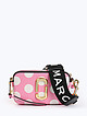 Розовая кожаная сумочка Camera Bag с принтом полька дот  Marc Jacobs