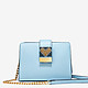 Голубая прямоугольная сумочка кросс-боди небольшого размера  VISONE