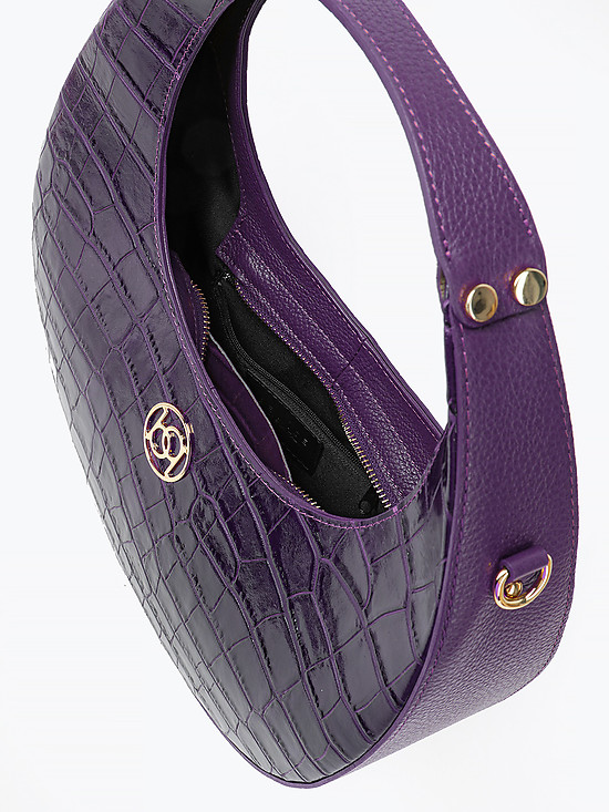 Классические сумки Би найс MOON croc violet